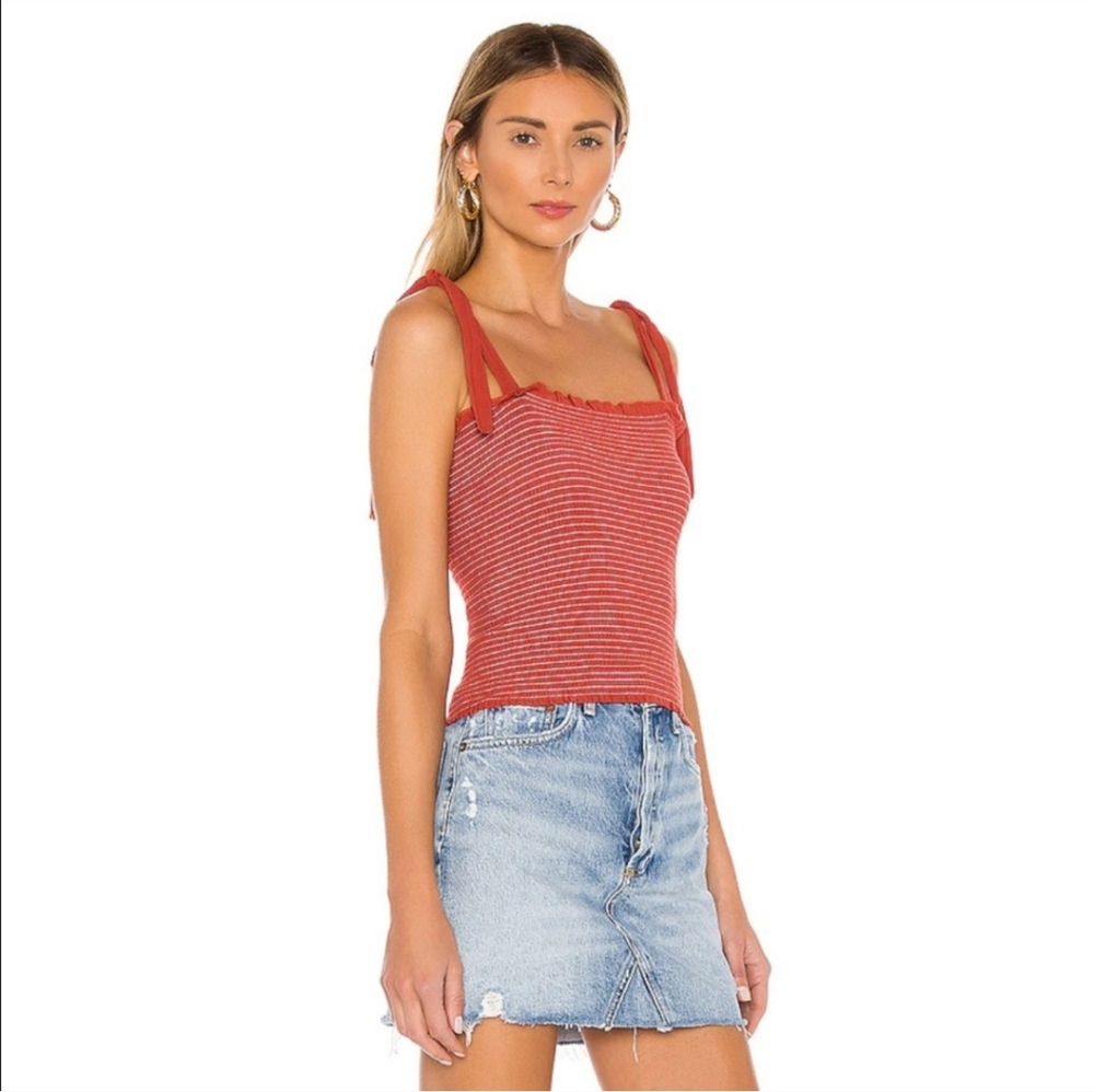 NATION LTD APRIL SMOCKED TANK TOP SIZE LARGE